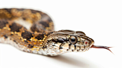 Fototapeta premium tongue snake isolate on white background