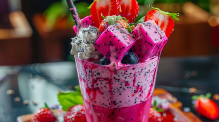 fresh strawberry cocktail