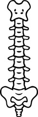 Human Spine Anatomy Vector Illustration
