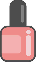 Cute pink nail polish vector illustration