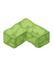 Boxwood shrubs of different forms. Topiary in the shape of a pyramid, sphere, cube. Decorative elements of the garden landscaping.