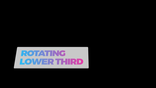 Rotating 3D Lower Third