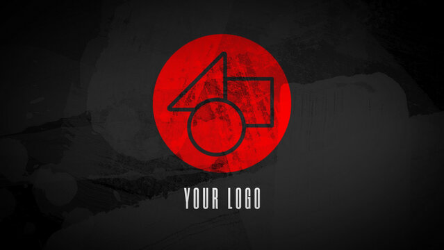 Textured Paint Stroke Logo Reveal