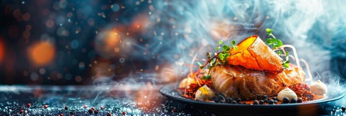 Chefs Special With Steaming Garnish