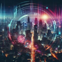 Sci-Fi Urban Design with Neon Lights