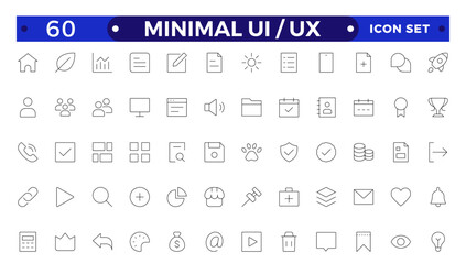 Best collection of ui ux icon set, user interface icon set collection.Basic User Interface Essential Set.Line Outline Icons. For App, Web, Print.