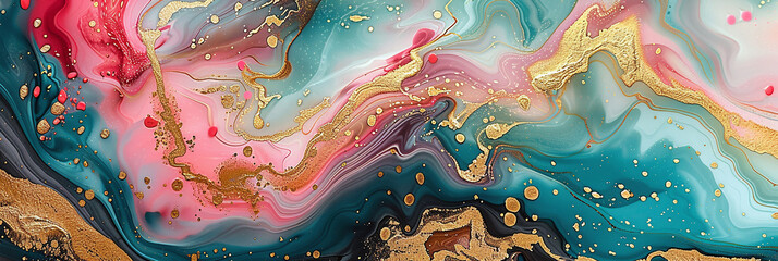 Pink , blue , and gold marble. Marvel background texture, liquid glossy effect, golden metallic and mix color pattern wallpaper, mix of bright colors and gold reflective particles randomly distributed
