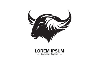 Bull side view icon vector, filled flat sign holiday Symbol, logo illustration