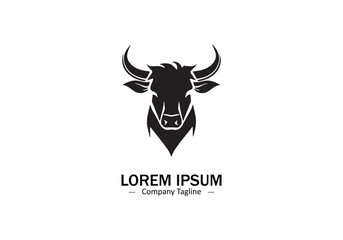 Head bull vector icon logo illustration symbol graphic