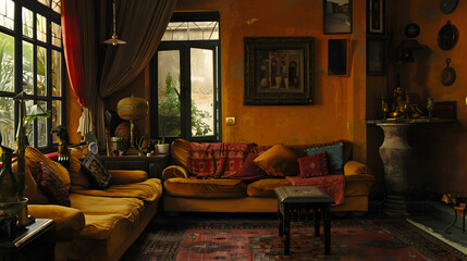 A living room is typically a space in a house where residents can relax, socialize, and entertain guests. It usually includes comfortable seating such as sofas, chairs, and tables for holding drinks o