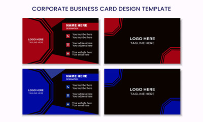 Corporate Modern Creative Minimalist & Editable Name Card & Business Card Design Template