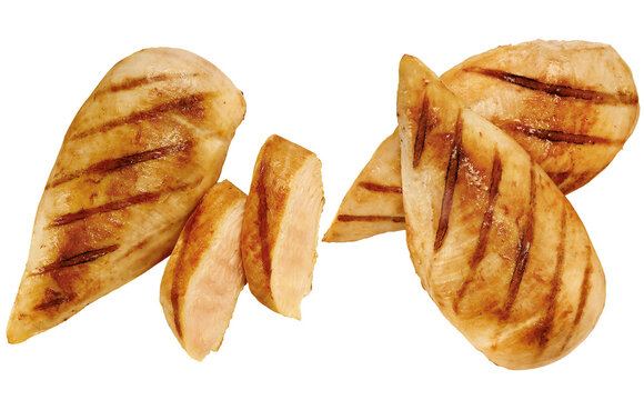 fil&eacute; de peito de frango grelhado isolado em fundo transparente