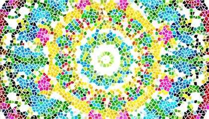 Colorful Circular Mosaic Pattern Design