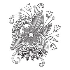 Traditional and Cultural Beautiful pattern design, tattoo design, mandala patterns, Arabic patterns, Rangoli, Alpona, Kolam, Paisley line art.