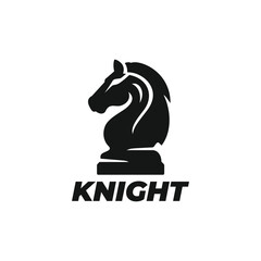 Knight chess logo vector. EPS 10 editable vector