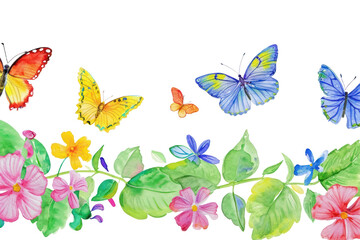PNG  Butterflies with flower butterfly nature insect.
