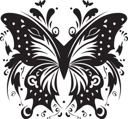 Flat design butterfly silhouette