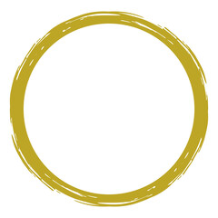 Zen Circle Icon Symbol on the Gold Color. Zen Illustration for Logo, Art Frame, Art Illustration, Website or Graphic Design Element. Format PNG