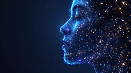 Digital Portrait of a Woman in a Constellation