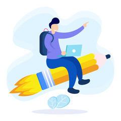 Illustration vector graphic cartoon character of back to school