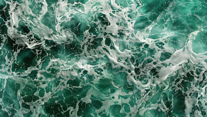 Fototapeta premium Ocean waves background texture, green marble texture
