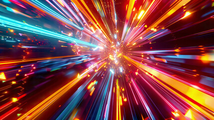 A photorealistic 3D render of an abstract multicolor spectrum background