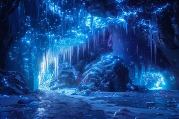 Ice Cave on a Distant Moon