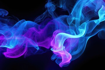 Vivid Blue and Purple Smoke Artistry