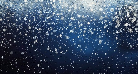 A Wintery Scene With Falling Snowflakes and Frosty Ground