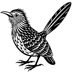 solid-silhouette-cactus-wren-animal-vector