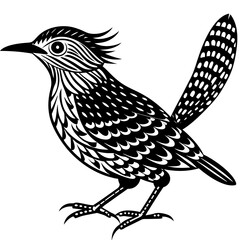 solid-silhouette-cactus-wren-animal-vector