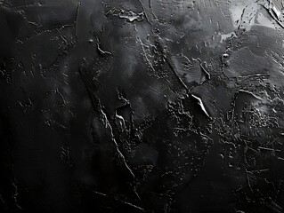 A dark room with a black wall