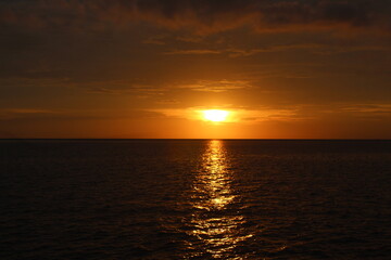 sunset over the sea