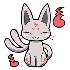 ネコマタ・閉じ目