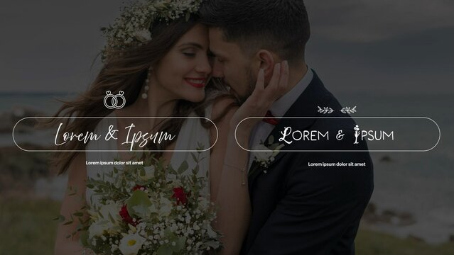 Modern Wedding Announcement Intro Title Template