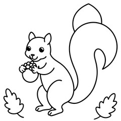 sweet-squirrel-gathering-acorns-in-a-forest-settin