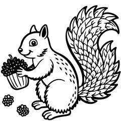 sweet-squirrel-gathering-acorns-in-a-forest-settin