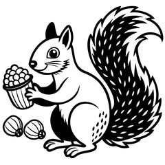 sweet-squirrel-gathering-acorns-in-a-forest-settin