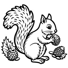 sweet-squirrel-gathering-acorns-in-a-forest-settin