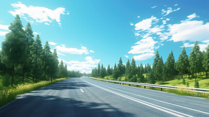 Serene Drive Through Nature's Embrace