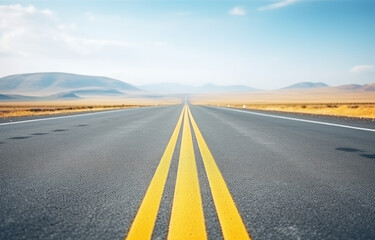 Fototapeta premium Endless Open Desert Highway