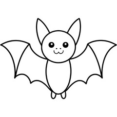 Cute bad line art vector illustration.
