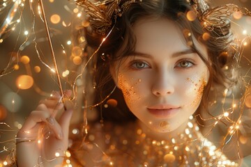 Fairy Tale Costume With Golden Lights