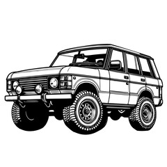 Classic SUV car , off road car 