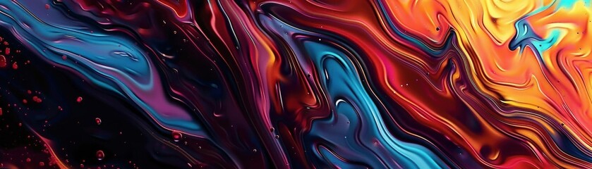 Fototapeta premium Stress and anxiety depicted with chaotic abstract and dark hues