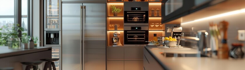 AIenhanced kitchen with smart appliances