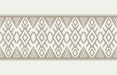 Geometric ethnic oriental ikat seamless pattern tradition Design for background, carpet, wallpaper, clothing, wrapping, Batik, fabric, and Vector illustration. embroidery style.
