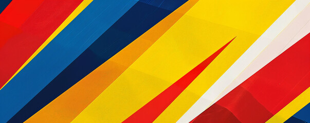 Abstract background with bold, contrasting stripes in primary colors.