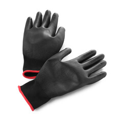 Protective gloves isolated on white. Safety equipment