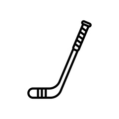 hockey stick, line icon, isolated background